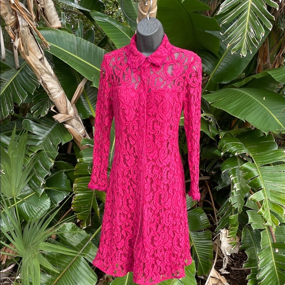 lace button-down dress
